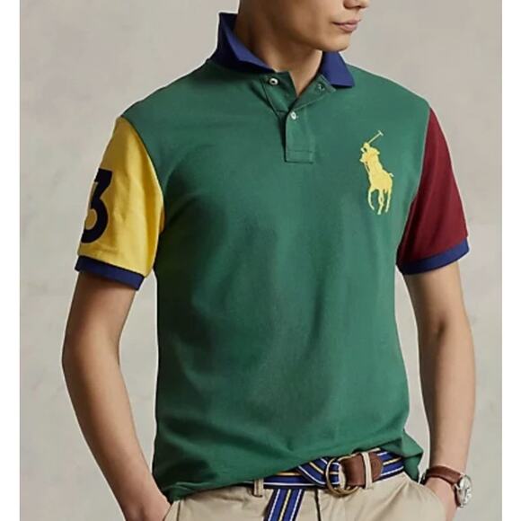 Polo Ralph Lauren Men Custom Slim Fit Big Pony Mesh Polo Shirt Small 100% Cotton - Picture 7 of 7